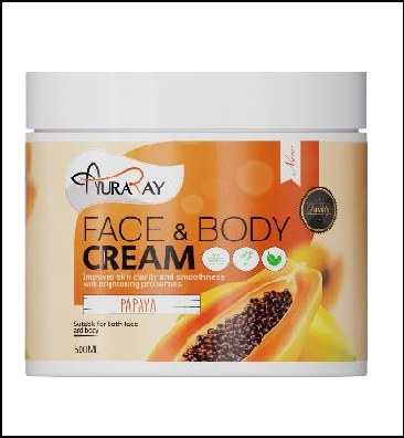 Auraray face & body cream Papaya 500ml