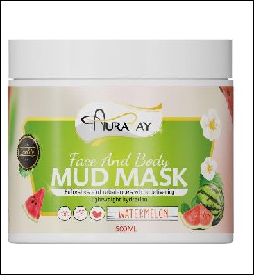 Auraray face & body Mud Mask Watermelon 500ml