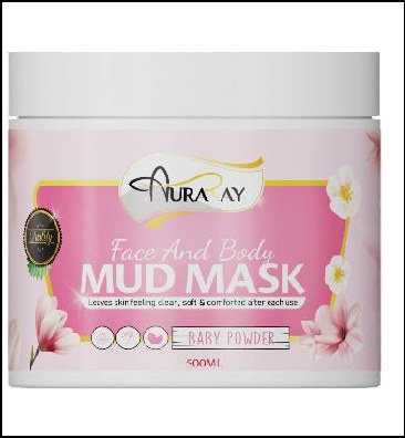 Auraray face & body Mud Mask Baby Powder 500ml