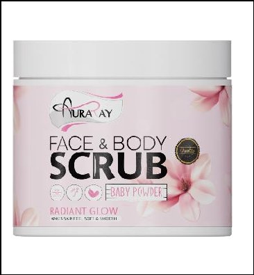 Auraray face & body Scrub Baby Powder 500ml