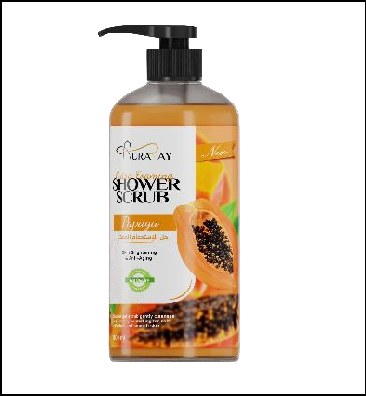 Auraray Shower Scrub Papaya 1000ml