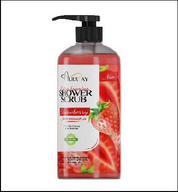 Auraray Shower Scrub Strawberry 1000ml